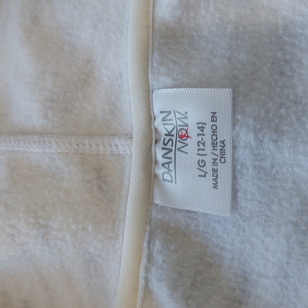 Danskin White And Black Fleece Hoodie Jacket.Size Large Never Wore . - Picture 4 of 8